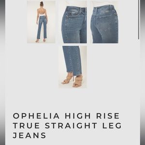 NWT Kancan OPHELIA High Rise True Straight Medium Wash Jeans. Size 7/27.